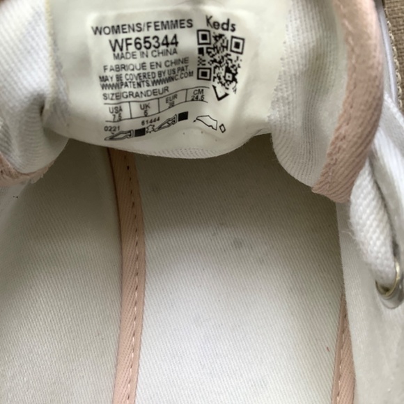 KATE SPADE for KEDS White Canvas Sneakers Size 7.5 Really Cute *READ - Picture 13 of 15